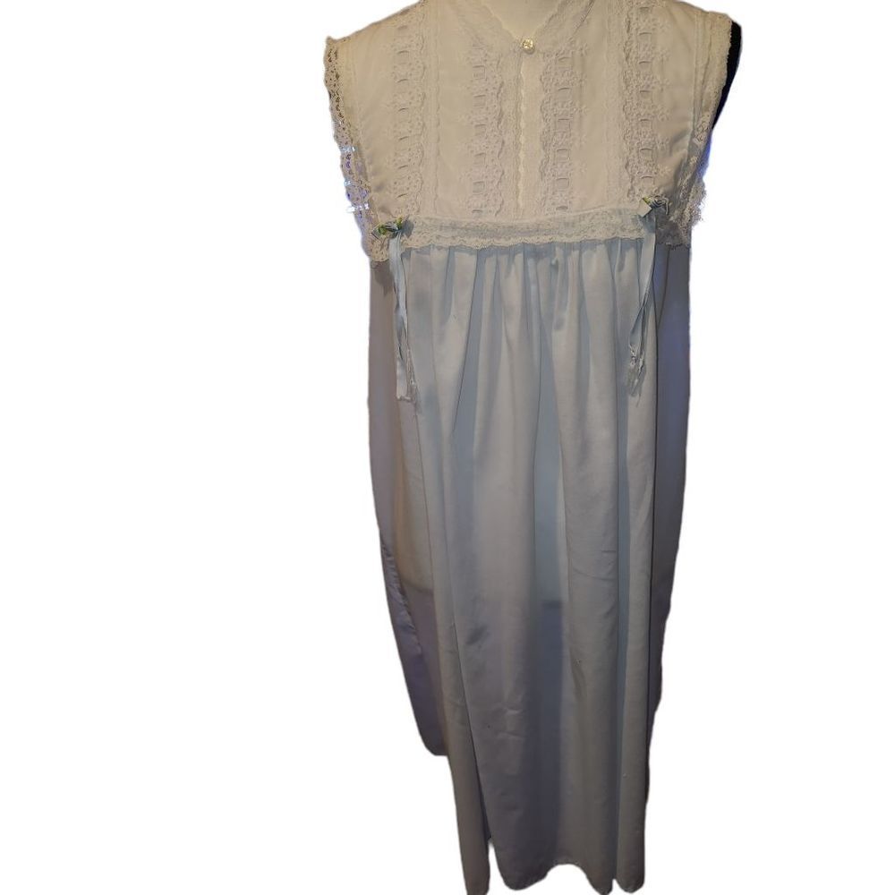 Vintage Light Blue Christian Dior Cotton Nightgown